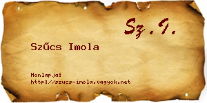 Szűcs Imola névjegykártya