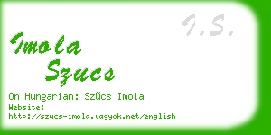 imola szucs business card
