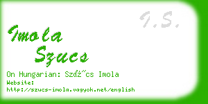 imola szucs business card